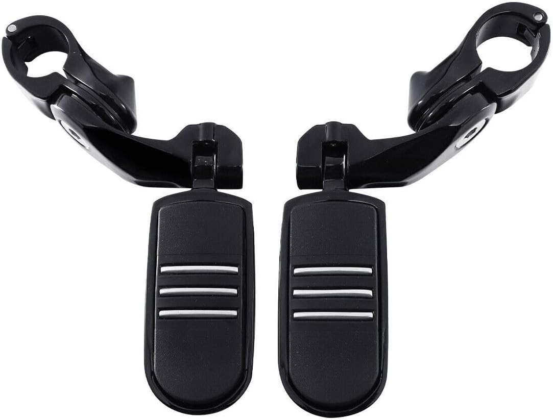 Passenger Floorboards Highway Footpegs Black Left and Right-Side of Bike foot Peg Pedal Footrest Mount-Type