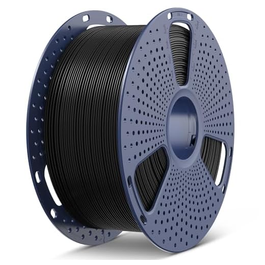 SUNLU PETG Filament 3KG, Large Spool High Strength PETG 3D Printer Filament 1.75mm, Dimensional Accuracy +/- 0.02mm, 3KG Spool(6.6lbs), Black