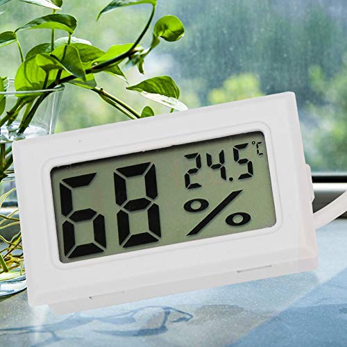 Termómetro de Humedad de Temperatura Digital, LCD Pantalla Grande, Termómetro Humedad con una Línea 1,5 M para una Medición Precisa y Precisa, Rendimiento Estable (WHITE)