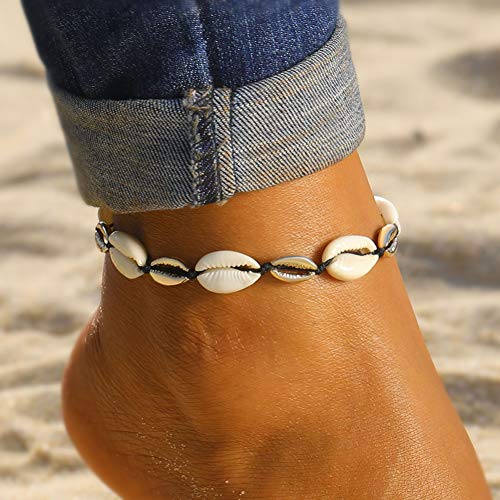 Preisvergleich Produktbild RUOXI Shell Charm Armband für weibliche Mädchen verstellbare Fußkettchen Armband weibliche handgemachte Party Schmuck