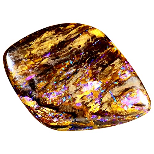 Opale de Koroit multicolore de 22 x 16 mm, véritable pierre fine boulder aux reflets naturels