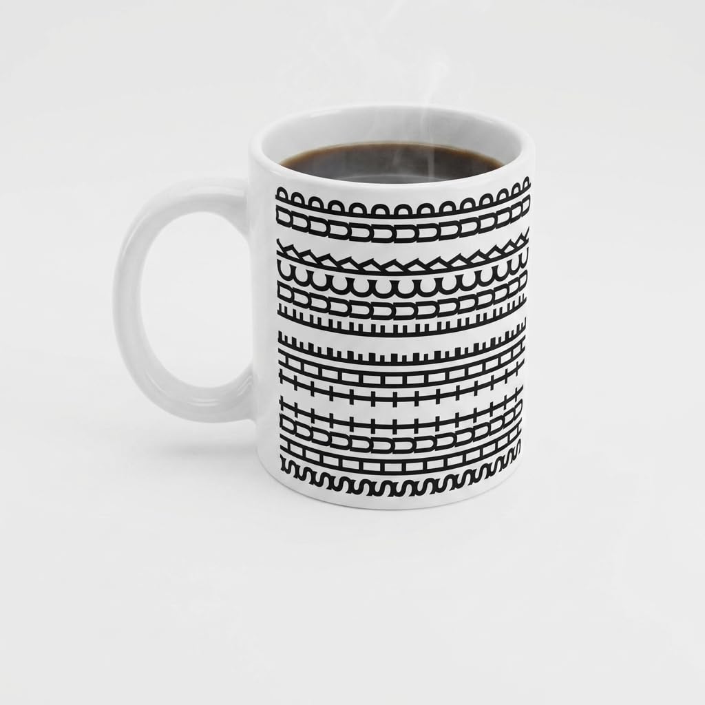 Hidden Message Pattern Mug – Funny Sarcastic Coffee Cup with Optical Illusion Typography Design, Ceramic Tea & Coffee Mug for Office, Home & Unique Gifts, 325ml-image-32