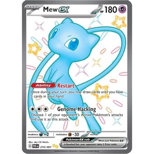 Pokemon - Mew ex - 216/091 - Shiny Full Art - Ultra Rare - Paldean Fates