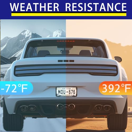 Crossarctic Black Silicone License Plate Frames, 2 Pack License Plate Holder Bracket Without Obstruction, Universal License Plate Cover | Rust-Proof, Anti-Rattle, Weather-Proof for US Car