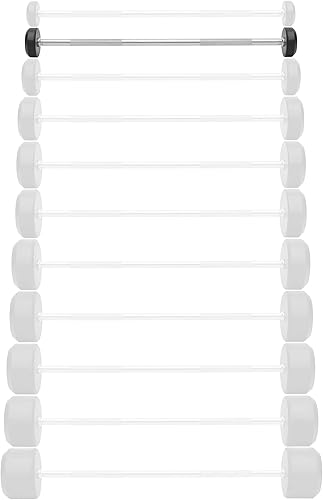 Miniatura 2 de Philosophy Gym Barra fija de goma, barra recta de peso precargada para entrenamiento de fuerza y levantamiento de pesas