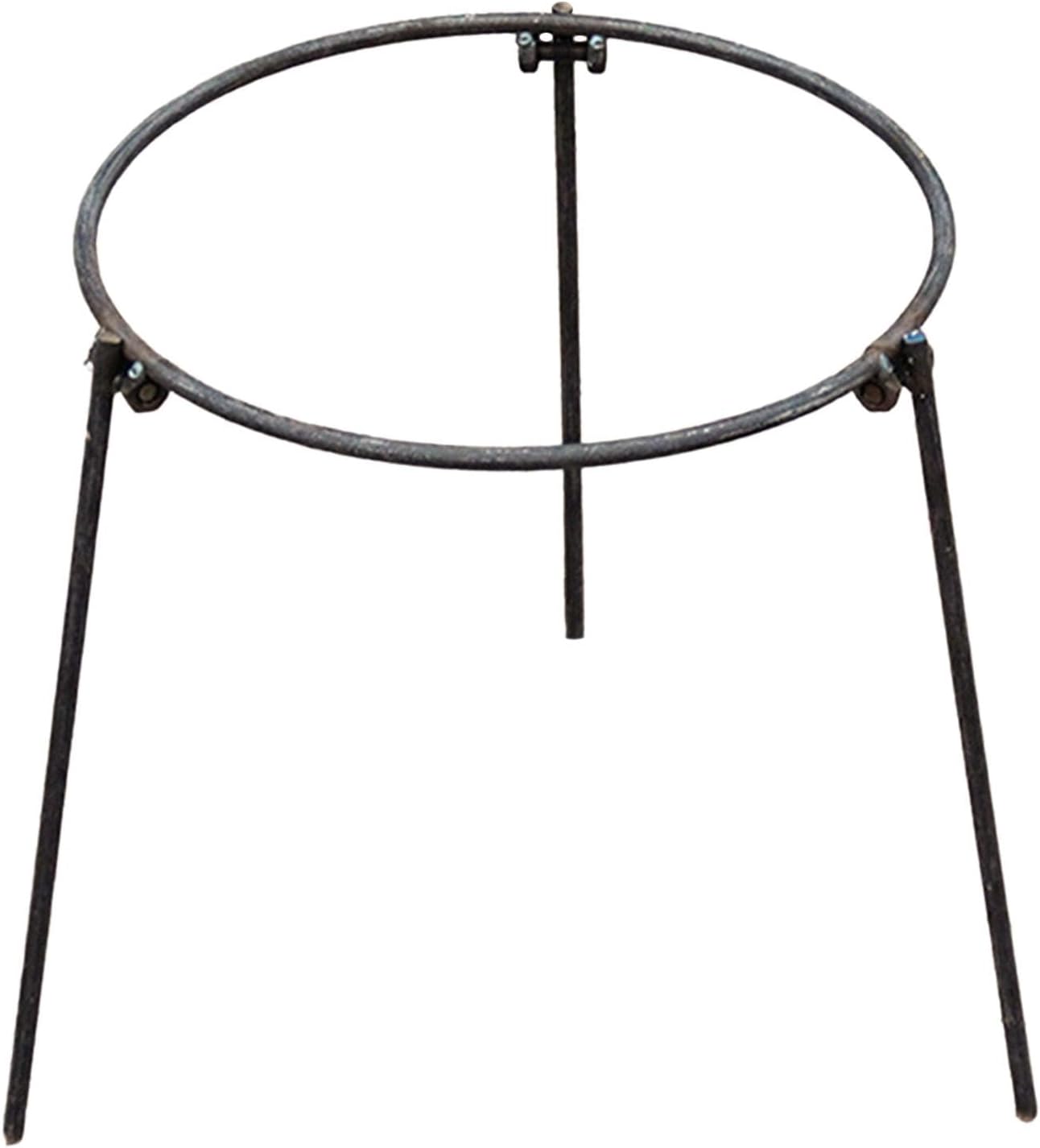 Campfire Tripod, Stand Foldable Legs Pan Folding Camping Grill Pot Rack for Backpacking BBQ Fishing Grilling, 34cm Single Ring