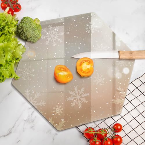 Planche à découper induction 40cm Wallfluent motif flocons de neige