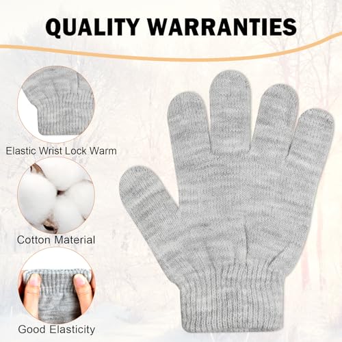 Image of ONESING 16 Pairs Kid Gloves Knitted Children Gloves Bulk for Boys Girls - Stylish and Snug Winter Accessories