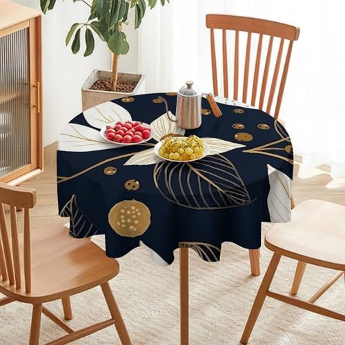 Nappe ronde lavable imperméable 127x127 cm pour décoration d'intérieur - 7