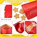 Leelosp 300 Pcs Kraft Bags with Window 5 x 8 Inch Kraft Stand up Paper Bags Reusable Food Storage Pouches Heat Sealable Zipper Sealing Pouches Bulk for Packaging Business(Red)