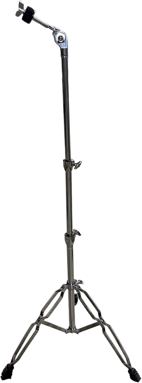 STRAIGHT CYMBAL STAND 5' Heavy Duty Chrome Double Braced Percussion Tripod NEW