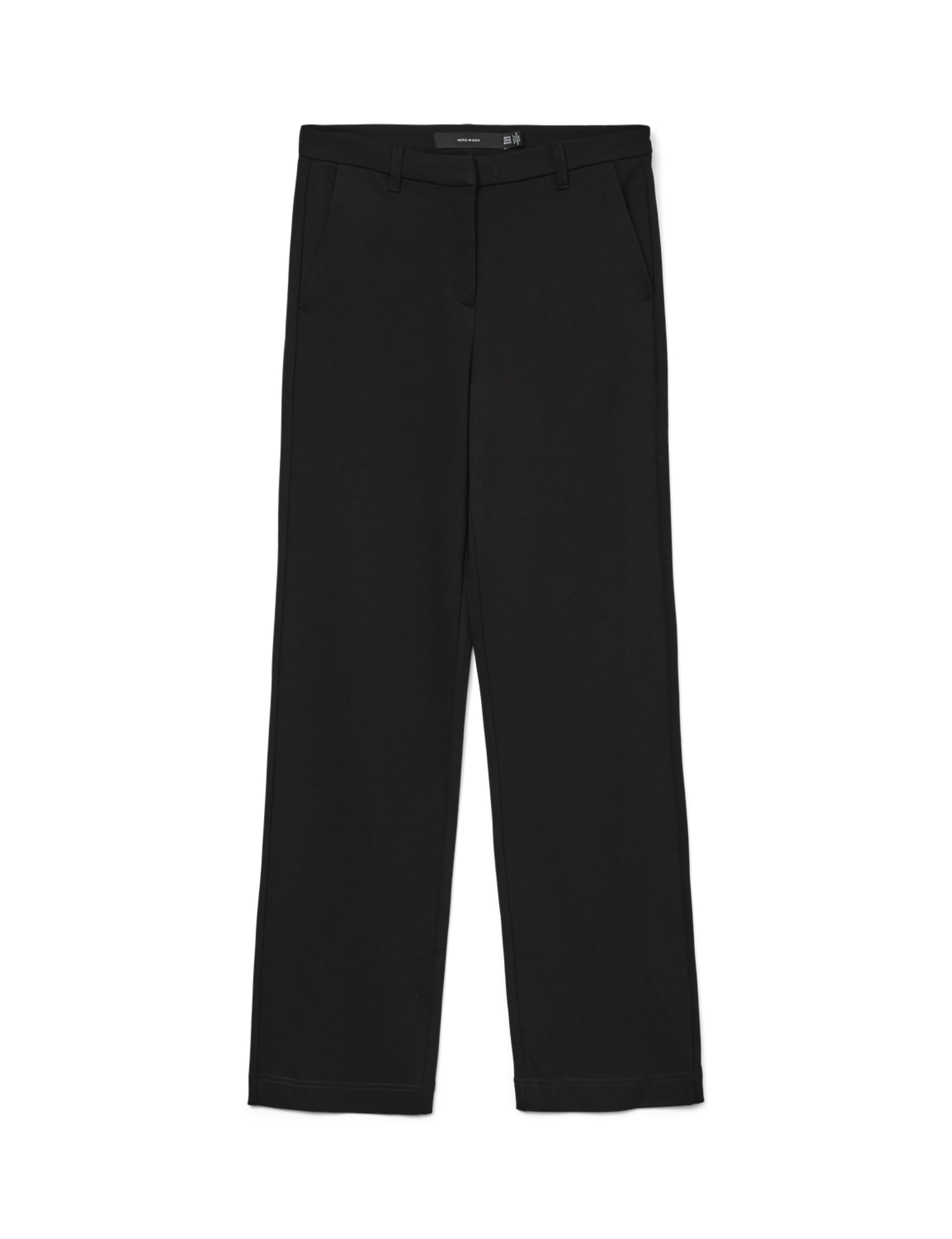 VERO MODA Vmeva Zamira Mw Slim Straight Trousers Noos, Black, XS / 34L