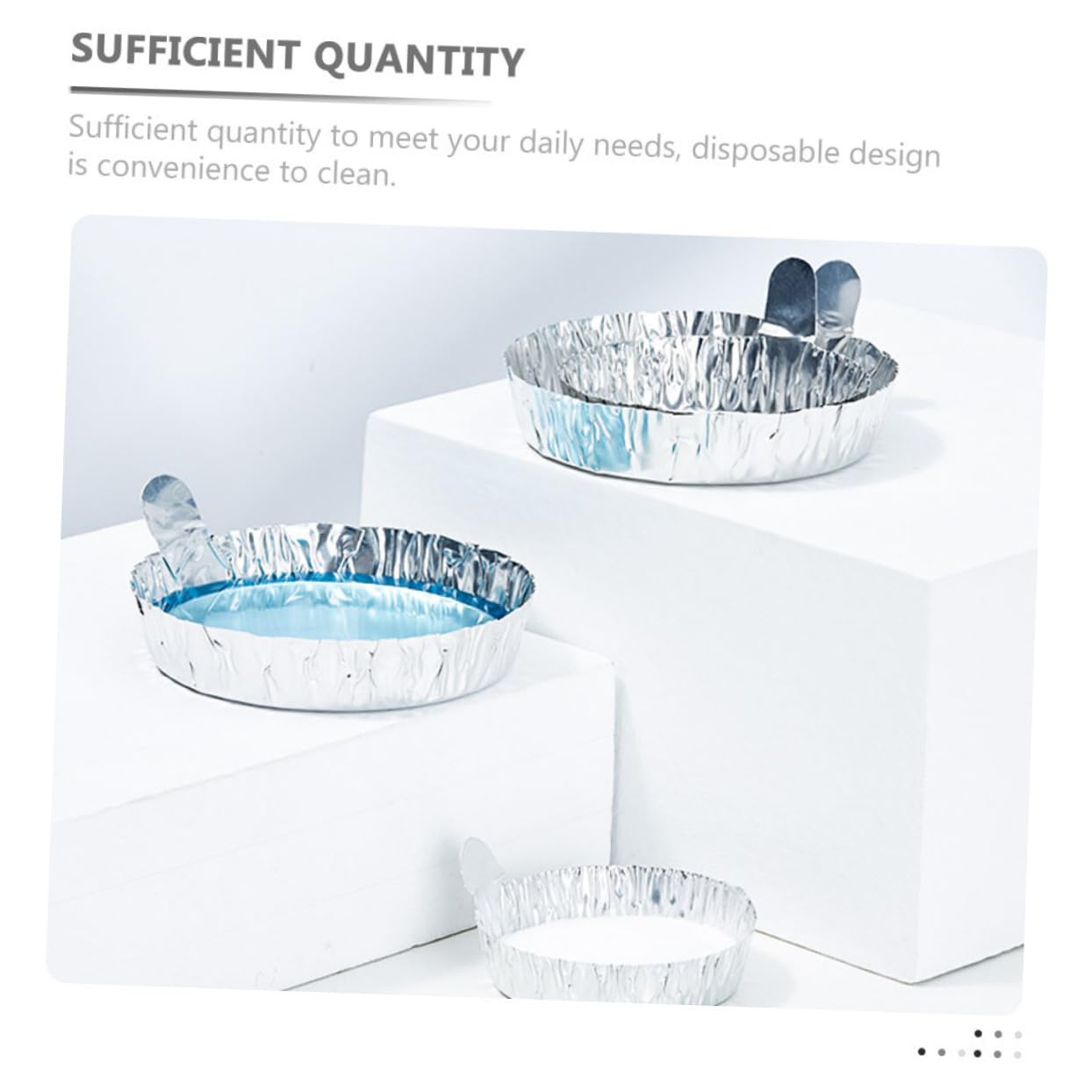 KICHOUSE Aluminum Weighing Pans 50pcs Lab Aluminum Foil Weighing Plates 60ml Laboratory Storage