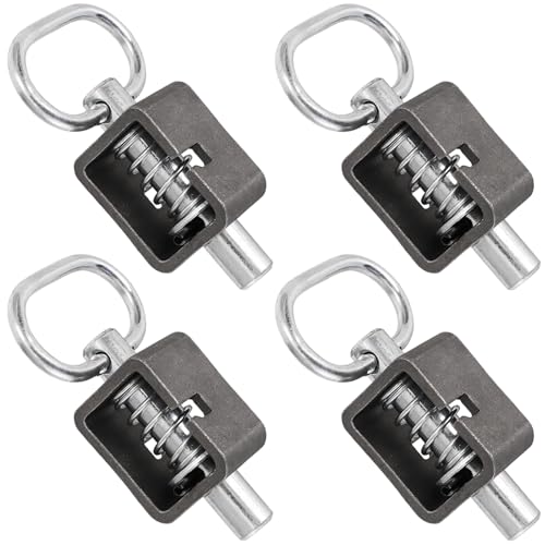WRINGKIT 4 Pack Spring Latch Lock, Weld-On Trailer Gate Latch with Plain Tube, 5/8