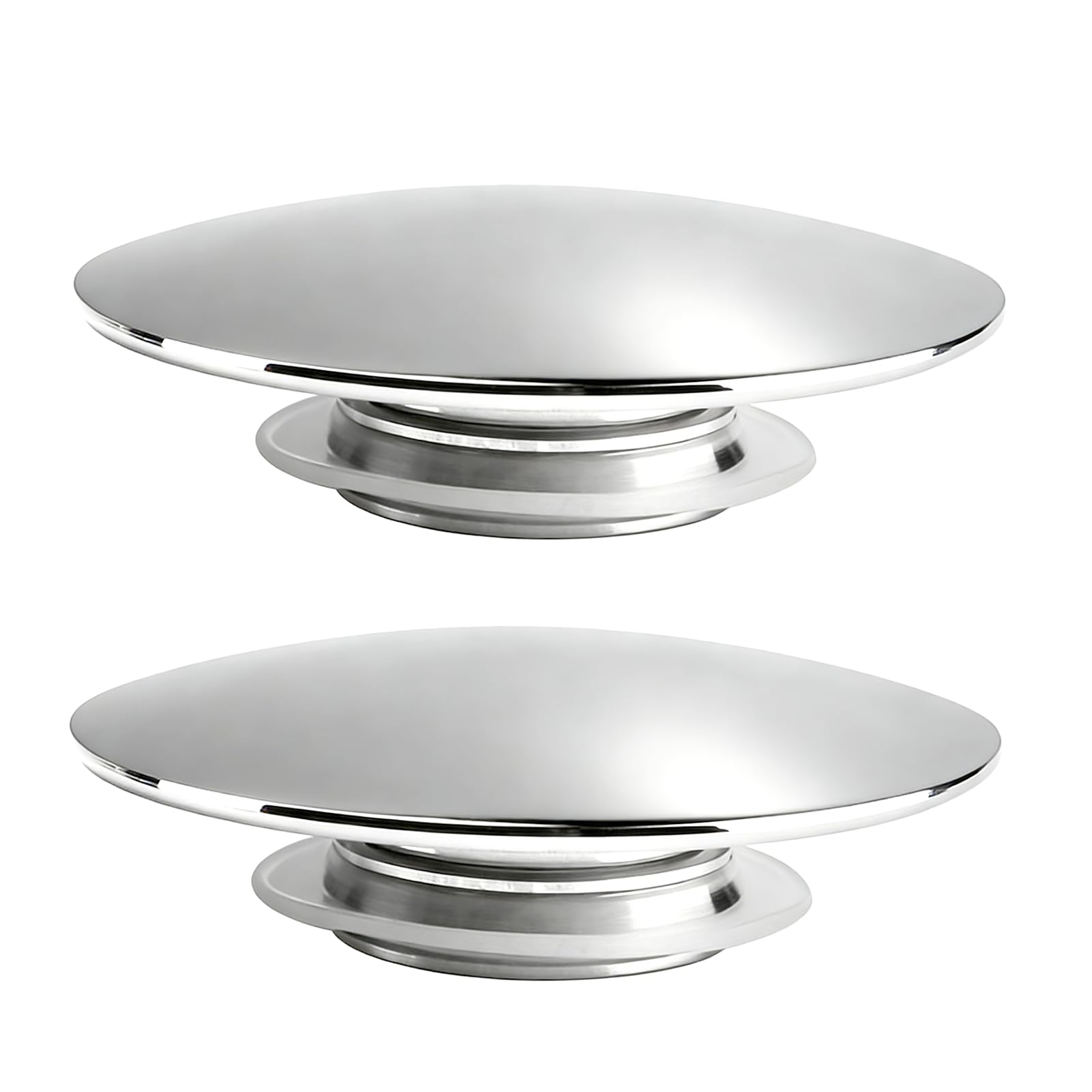 2 Pcs Pop Up Sink Plug Replacement Pop Up Plug Spares Sink Waste 66mm Bathroom Sink Push Button Chrome Click Clack Basin Waste Drain Stopper Replacement Parts for Wash Basins Bathroom