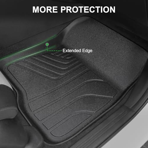 Image of Floor Mats for 2023-2025 2026 Honda CRV (Include Gas and Hybrid), TPE All Weather Durable Floor Liners with Door Sill Guards for Honda CRV SE LX EX EX-L Sport Sport-L Touring HEV Accessories