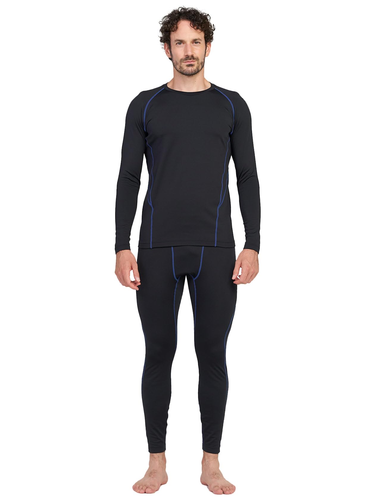 LAPASA Ensemble de sous-Vêtements Thermiques Homme Haut Manches Longues et Pantalon Sports & Activités Extérieures M53