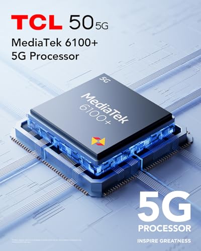 TCL 50 5G Android 14 - 6.6" 128GB i Grå med 5010mAh Batteri