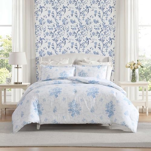 Parure de lit double en coton Laura Ashley bleu pour chaque saison