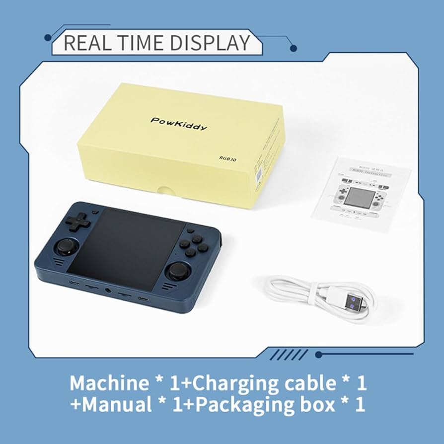 新品 POWKIDDY RGB30 ゲームコンソール POWKIDDY RGB30 RK3566 Handheld Game Console Built-in WIFI