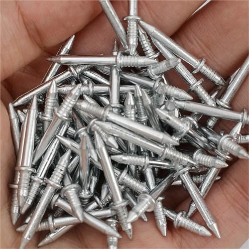 Clavos de cabeza doble 400 piezas Clavos sin costura con manguito para rodapié de madera maciza miniatura 3