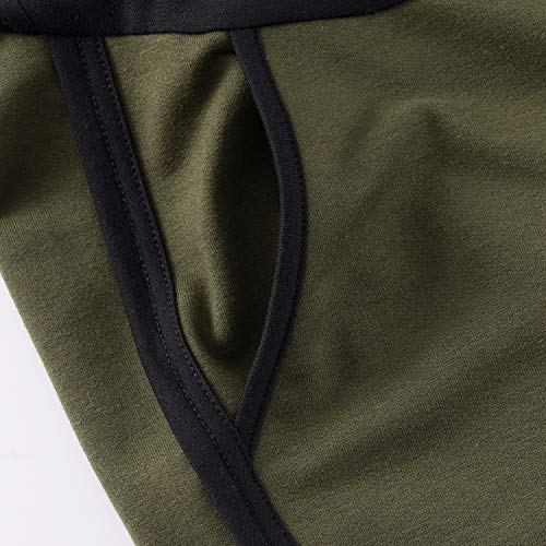 Maternity Summer Shorts Cotton Lounge Pregnancy Short Pants Full Panel Green XXL
