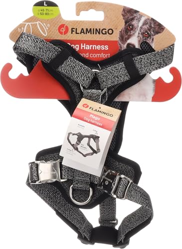 Flamingo Dog Harness Mago Dark grey L 45-71cm 50-80cm 25mm - Image 2