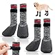 2 Pairs Dog Socks Anti Slip Dog Socks Boots Anti-Slip Dog Paw Protector Waterproof Rubber Bottom Dog Shoes Rubber Sole Dog Boots with Adjustable Straps for Indoor Outdoor Wear (Large Size)