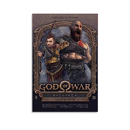 UMCHU God of War Ragnarok Póster clásico de fanart pintura decorativa lienzo arte de pared sala de estar póster dormitorio pintura, arte de pared impresión de imagen moderna decoración de habitación