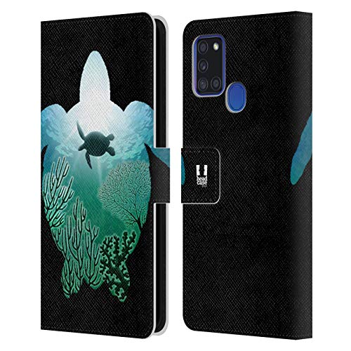 Étui portefeuille Galaxy A21s cuir protection antichoc à rabat avec fentes cartes bancaires