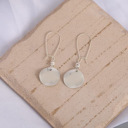 LILIE&WHITE Burnt Gold And Silver Round Disc Dangle Earrings For Women Statement Earrings Fashion Earrings Costume Jewelry For Women Boho Earrings2