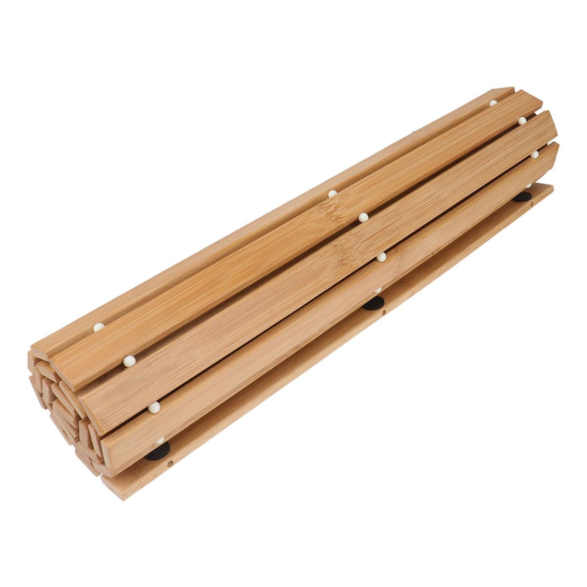 PRETYZOOM Alfombrilla de Baño Antideslizante de Bambú Natural, Estera Elegante sin Necesidad de Montaje para Dormitorio y Oficina, Resistente y Absorbente