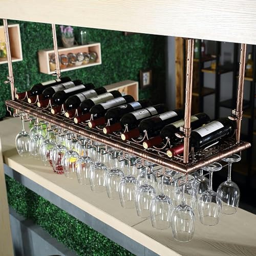 Support de plafond pour verres à vin au design suspendu chic