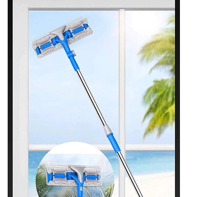 GNOLY Rotatable Window Squeegee | 2-in-1 Window Cleaner Wiper and Scrubber| Dual Side Blade Rubber & Sponge (B0CWRS69LS) Amazon Price History, Amazon Price Tracker