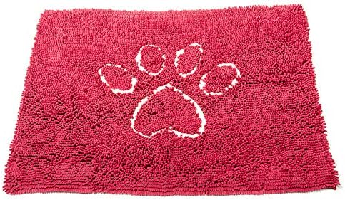 Dog Gone Smart Dirty Dog Microfiber Doormat, Super Absorbent, Machine Washable with Non-Slip Backing, Medium, Maroon