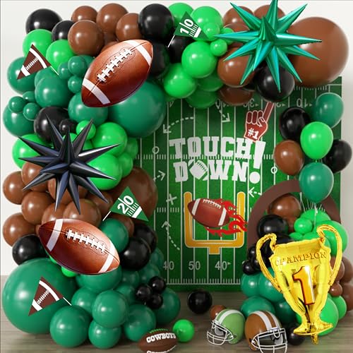 100pcs Hawaii Balloons Garland Arch Kit with Balloons for Birthday Decorations Party Supplies for boys Girls (Football)