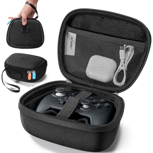 JSAUX Estojo de Transporte Compatível com o controle Nintendo Switch 2 Pro (2025), capa protetora de viagem, proteção completa, bolsa de transporte portátil - preta