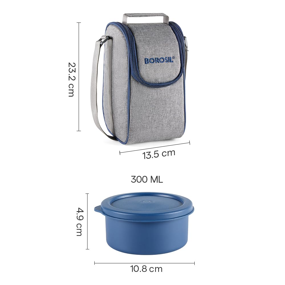 Borosil Microwave Safe Steel Lunch Box with Bag for Office Men & Women — Amazon image 7