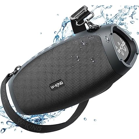 W-KING Portable Loud Bluetooth Speaker Wireless,120W PEAK 70W Waterproof Outdoor Speaker Party Boombox 2 Subwoofer,Triple Passive Radiator-Omnidirectional HiFi Deep Bass/42H/PowerBank/TF/AUX/EQ/Opener Cover
