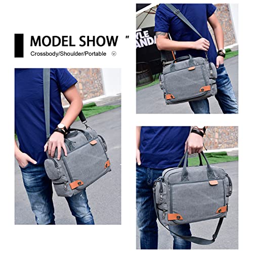 Ynport Crefreak Canvas heren handtas mode heren schoudertas business casual draagbare schoudertas heren aktetas - Image 8