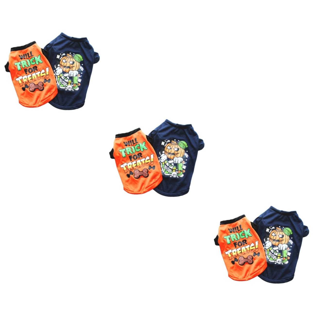 Didiseaon 6pezzi Costume Per Cani Di Halloween Da Maglietta Per Animali Domestici Design Divertente e Vestiti Per Cuccioli Comodi e Caldi Adatto Per Festività e Occasioni Speciali