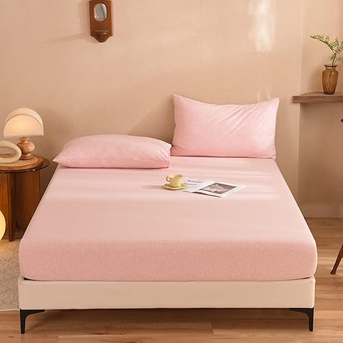 Miniatura 5 de Mengersi Juego de sábanas de punto de jersey, juego de sábanas de jersey, sábana encimera de algodón de jersey, sábana bajera, fundas de almohada,