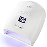 Cordless UV LED Nail Lamp, Rechargeable 66W UV Light Nail Curing Lamp for Gel Nail Acrylic Polish with Auto Sensor & 5 Timer for Home & Salon