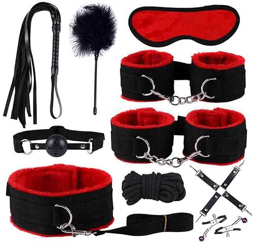 10pcs Bed Restraint for Headboard Adults Bondaged Restraints Sex Handcuffs Sex Ties for Ankles and Wrists Men Bed Straps for Adult Play King Mattress Bed Arm Legs Restraints BDSM for Couple Sweater