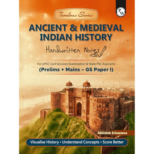 PW UPSC Books 2026 – Ancient & Medieval Indian History Handwritte...