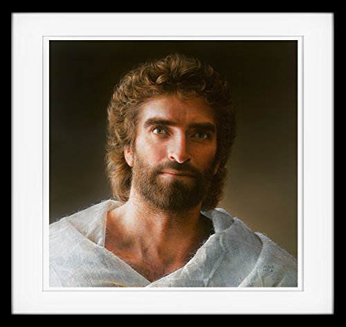 Newest Jesus Art by Akiane Kramarik, Framed, Double Matted, 16-inch x 16-inch, Fine Art Print