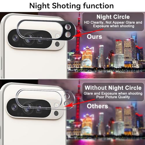 Image of PreCure Camera Lens Protector for Google Pixel 10 Pro XL - 9H Tempered Glass, Ultra HD Clarity, Anti-Scratch Rear Camera Guard, Case Friendly Lens Film