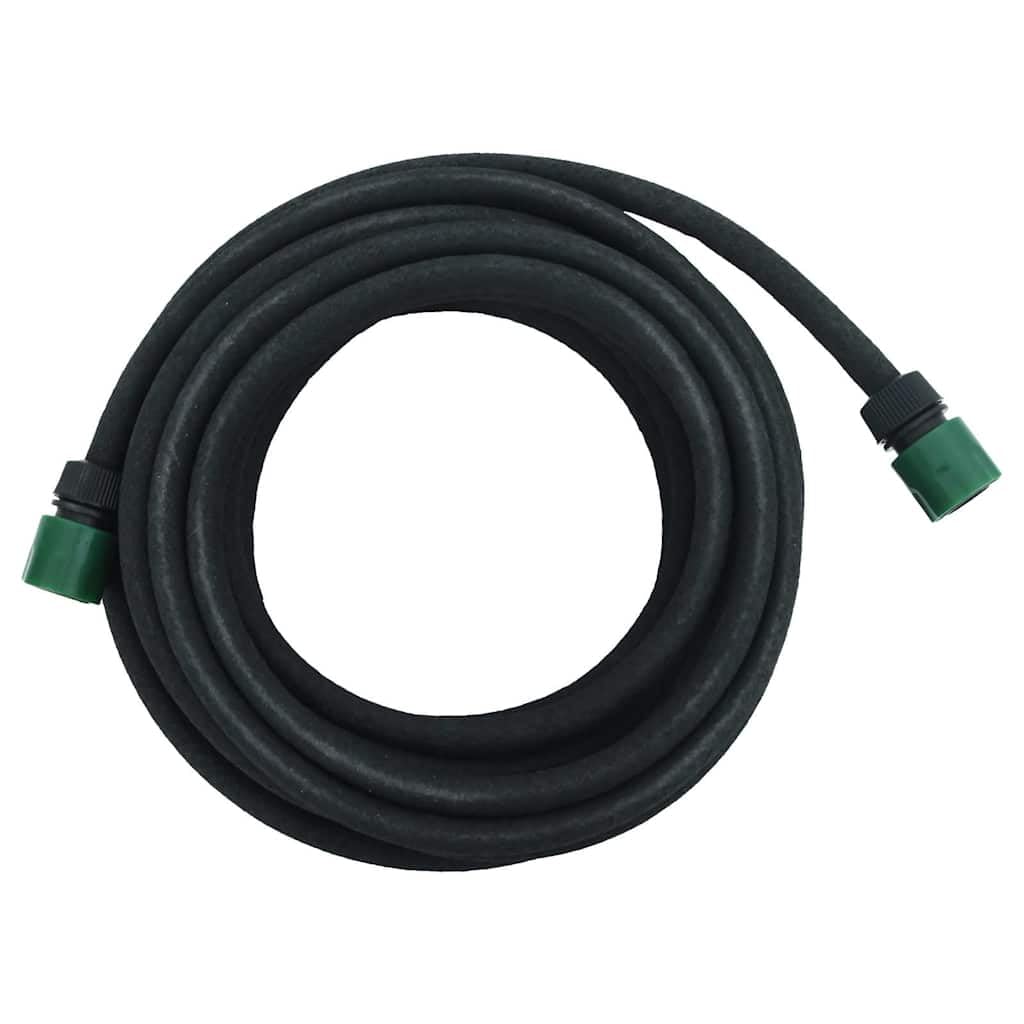 Manguera de goteo de goma negra de 10 m de 0,6 pulgadas con conector de 1 2 pulgadas, manguera de riego porosa para jardín, flores de césped, riego por goteo flexible