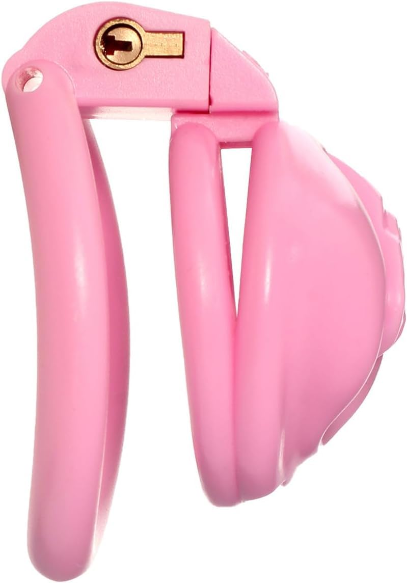 Sissy De Castidad Hombre Pink Chastity Cage Male Sexuales Para Sexo Pareja Jaula Para El Pene Juguetes Eróticos Para Adultos (S)