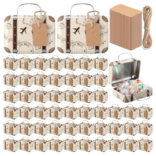 Can you have sweets in your hand luggage Vintage Mini Suitcase Favor Boxes for Events